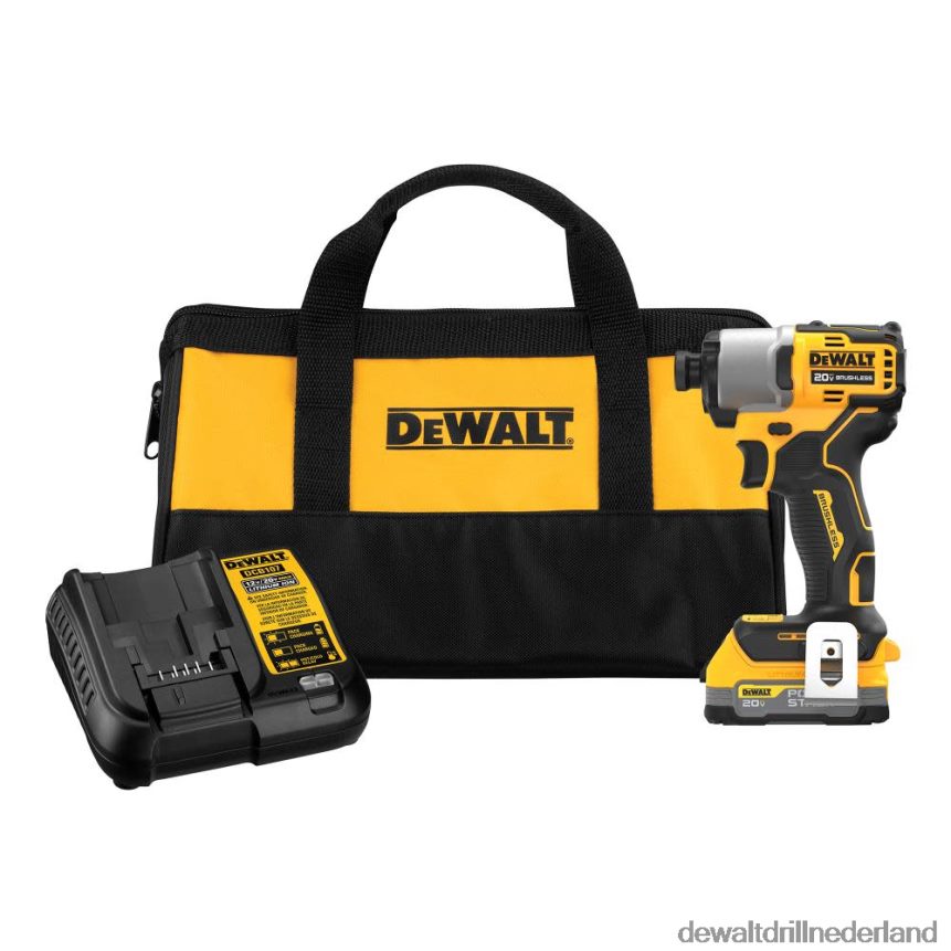 Dewalt Nederland Z6ZND0124 | DEWALT 20v max slagschroevendraaierset met powerstack-batterij hulpmiddelen